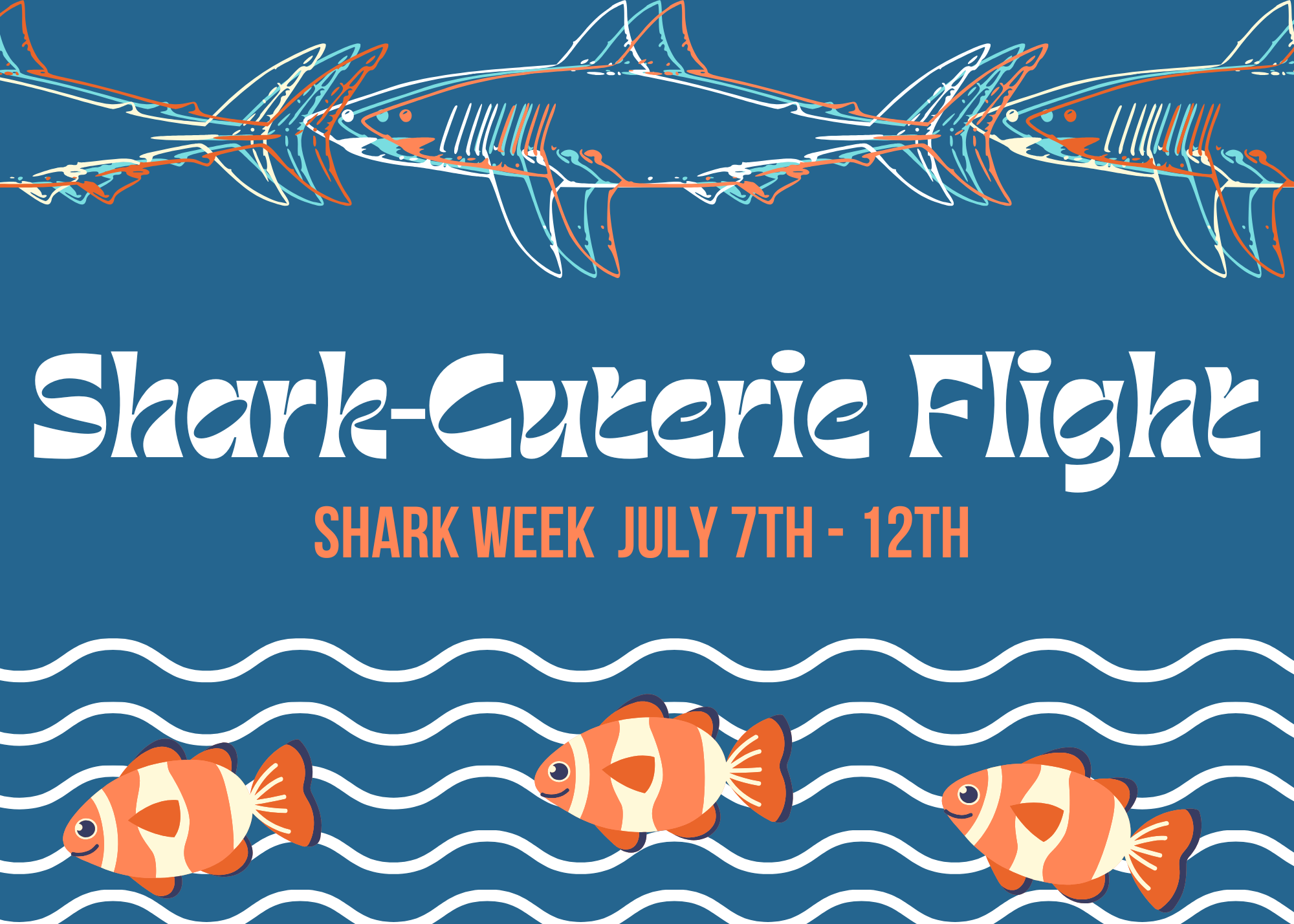shark bait wine & goldfish flights